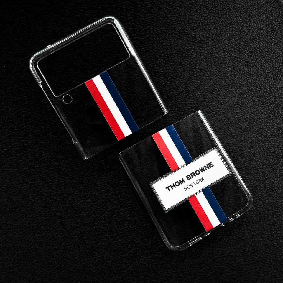 Ốp lưng dành cho Samsung Galaxy Z Fold 3 , Z Flip 3 trong suốt Thom Browne, hai mảnh hiệu Likgus - Hàng chính hãng