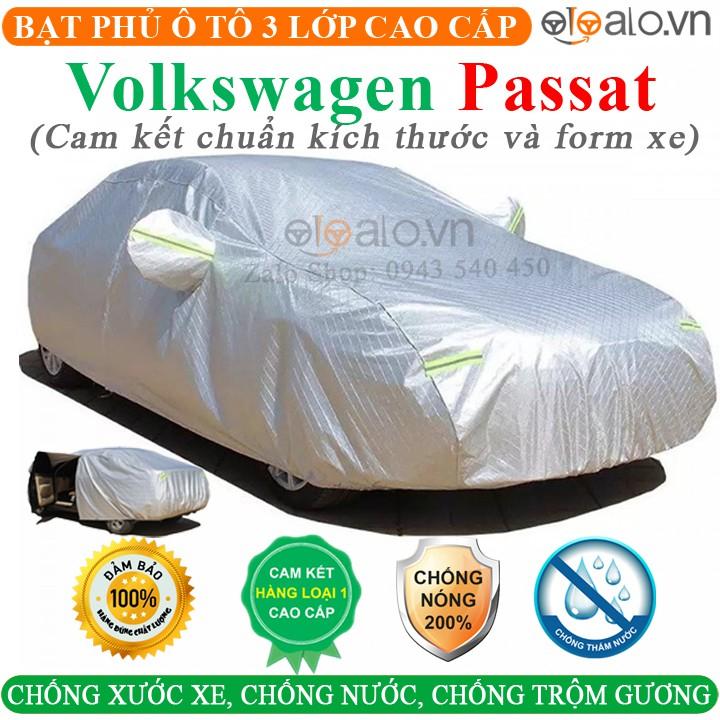 Bạt Phủ Ô Tô Volkswagen Passat Cao Cấp 3 Lớp Chống Nắng Nóng Chống Nước Chống xước | OTOALO