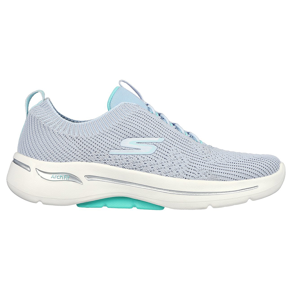 Skechers Nữ Giày Thể Thao Xỏ Chân Tập Gym, Thường Ngày, Đi Học, Đi Làm GOwalk Arch Fit Crystal Waves Arch Fit, Comfort Pillar Technology, Machine Washable, Ultra Go - 124882-GYAQ