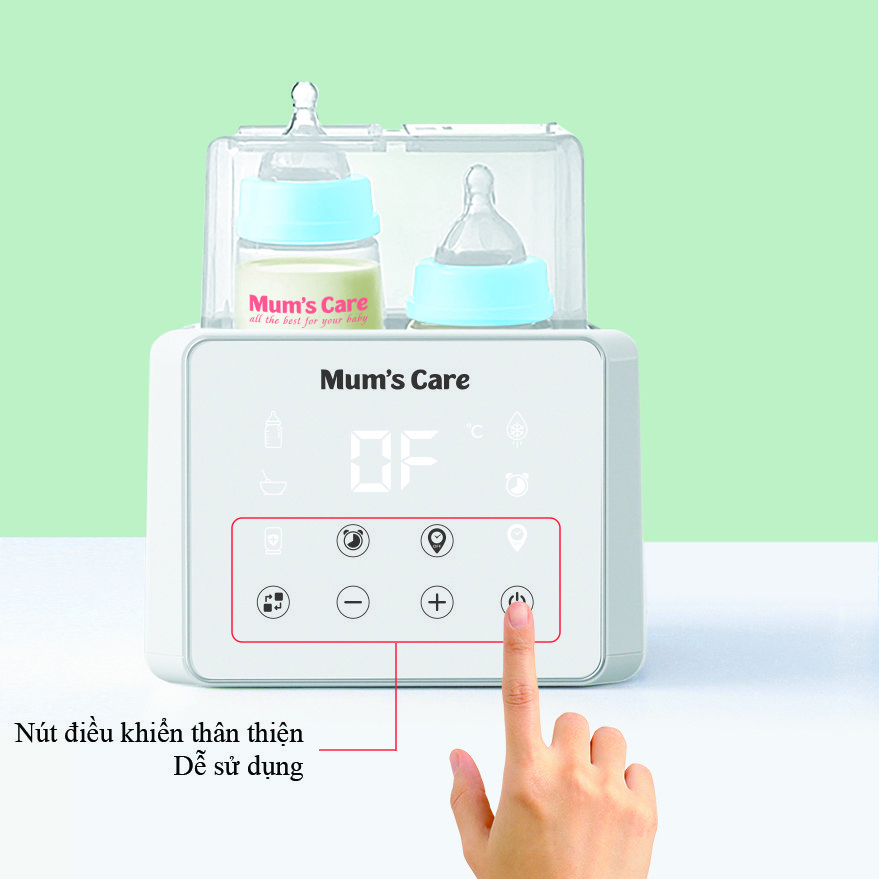 Máy Hâm Sữa - Tiệt Trùng Bình Sữa Đa Năng Mum's Care Smarlov Màu Trắng và Hồng Pastel (Bảo Hành 24 Tháng, 1 Đổi 1)