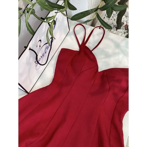 Meiji Dress | Đầm đỏ dự tiệc 2 dây tùng xoè Story.clothes thời trang nữ