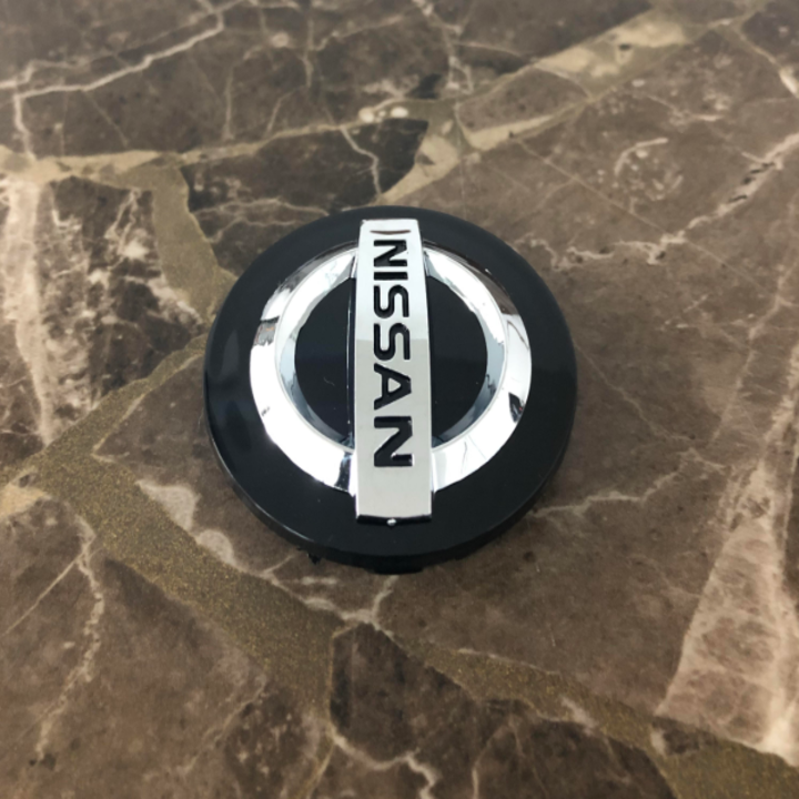 Logo chụp mâm, ốp lazang bánh xe ô tô Nissan đường kính 54mm, chất liệu nhựa ABS