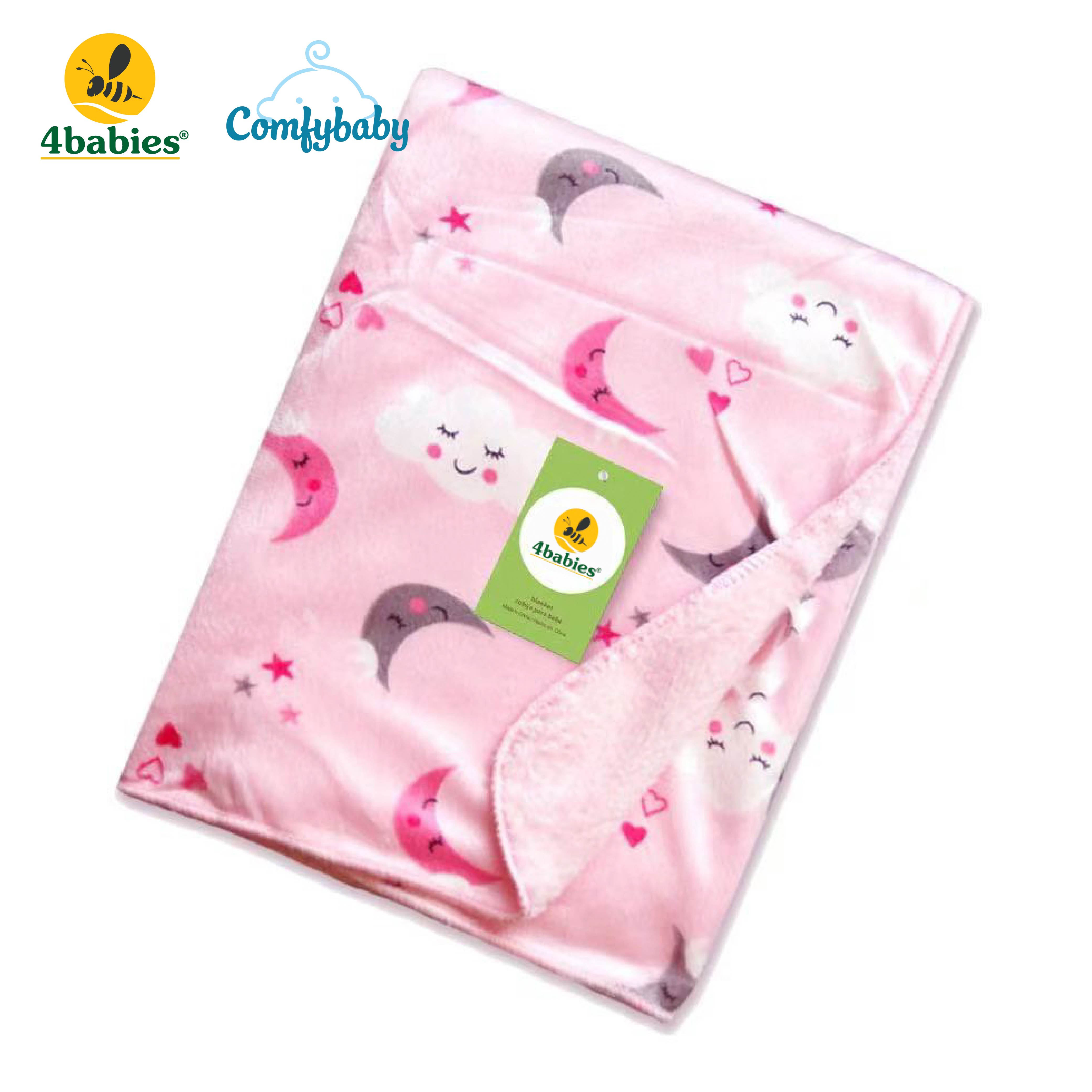 Chăn lông tuyết mịn 2 lớp 4Babies - Comfybaby 0821-4BB-CHAN01 Size 76*102cm