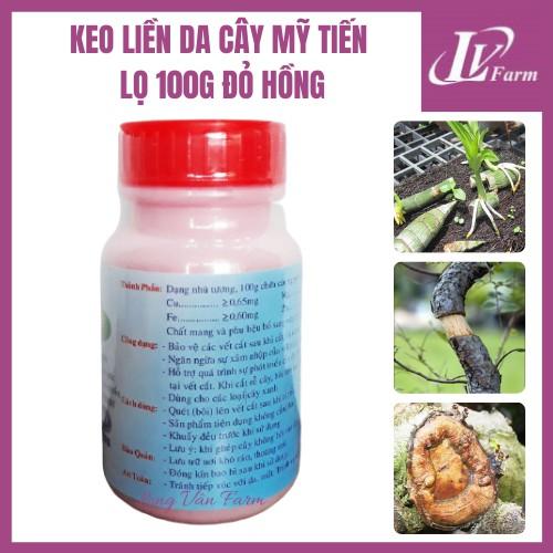 Keo Liền Da Cây Mỹ Tiến - Lọ 100g Đỏ Hồng - Keo Liền Sẹo, Vết Cắt, Hỗ Trợ Chiết Cành Cho Hoa Lan, Cây Cảnh