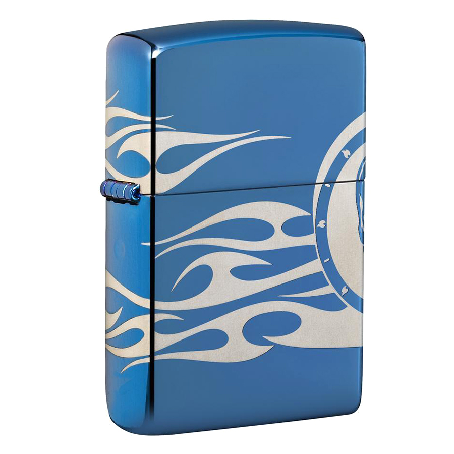 Bật Lửa Zippo 49048 – Zippo Tattoo Design High Polish Blue Laser 360°