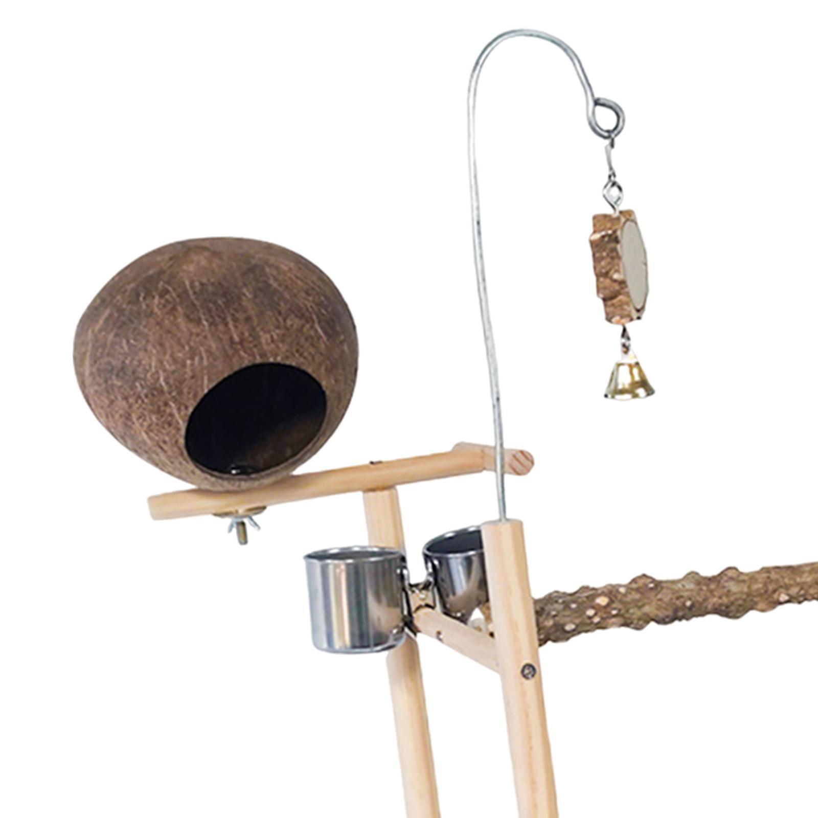 Wooden Bird Playground Ladder Perch Play for Parakeets Budgie Cage Accessories