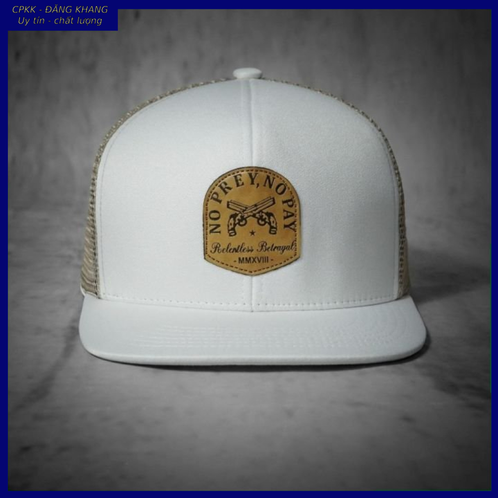 [ Miễn ship / giảm giá ] MŨ NÓN KẾT LƯỠI TRAI NAM NỮ SNAPBACK VÀNH PHẲNG PREY CÁ TÍNH - màu trắng nâu