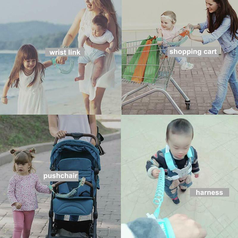 Trẻ Em Ba Lô Dây Xích Áo Dây Tập Đi Cho Bé Chống Lạc Cổ Tay Liên Kết Khóa An Toàn Dành Cho Bé Gái Bé Trai Tập Đi Cho Bé Bị Dây Dây Xích