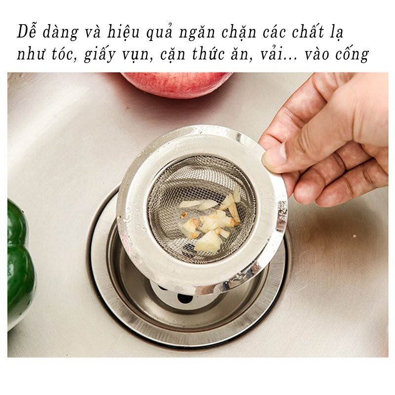 Lưới Lọc Rác, Lưới Inox Lọc Rác Bồn Rửa Chống Tắc Nghẽn Không Gỉ - Hàng Chính Hãng MINIIN Loại 1