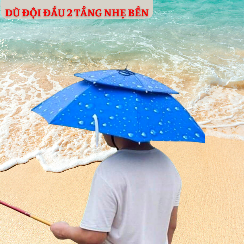 Dù đội đầu dã ngoại 2 tầng cao cấp chất liệu nhẹ bền thoáng mát