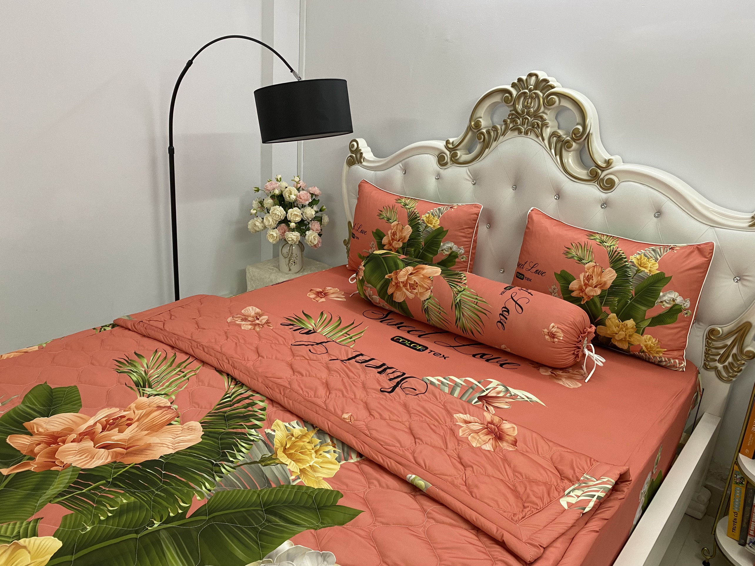 Bộ Drap mền + áo gối thun Ý 5D Cao Cấp , mát lạnh, thấm hút tốt.