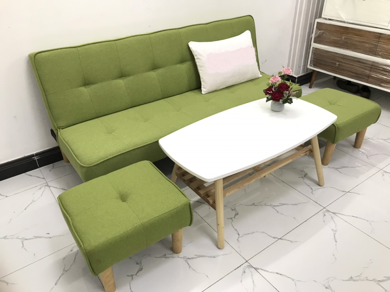 Bộ ghế sofa bed 1m7x90 sofa giường phòng khách sivali01,salon, sopha