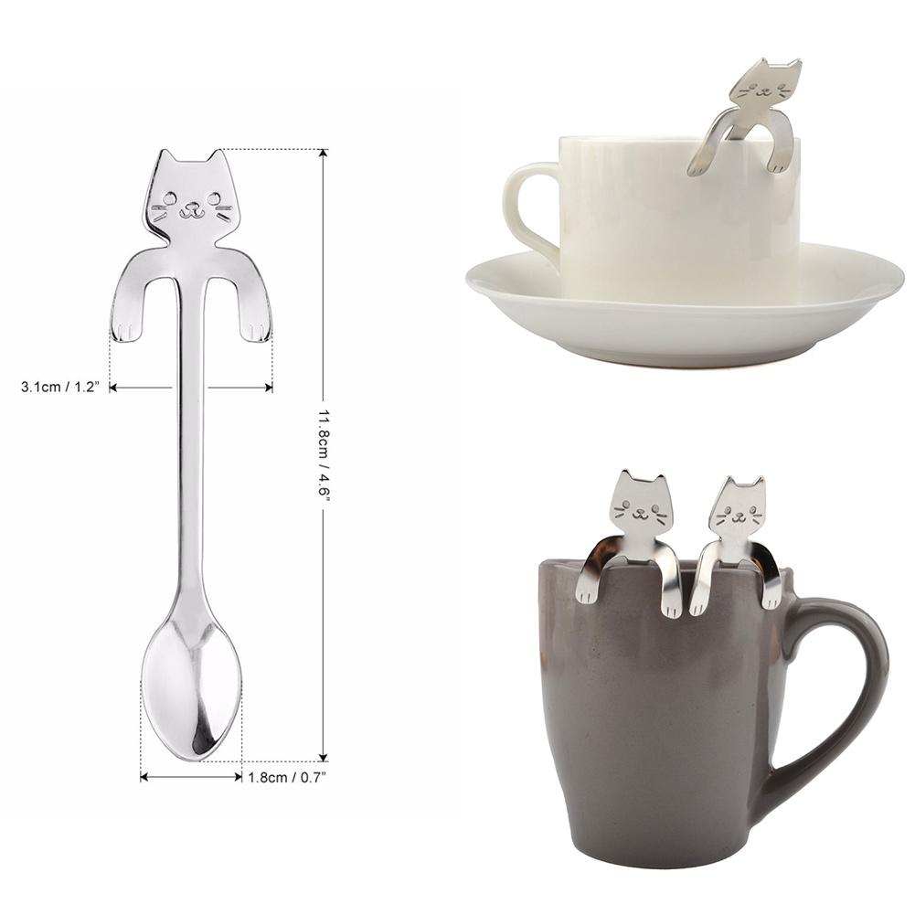 Muỗng Cà Phê Cán Dài Hình Mèo Dễ Thương