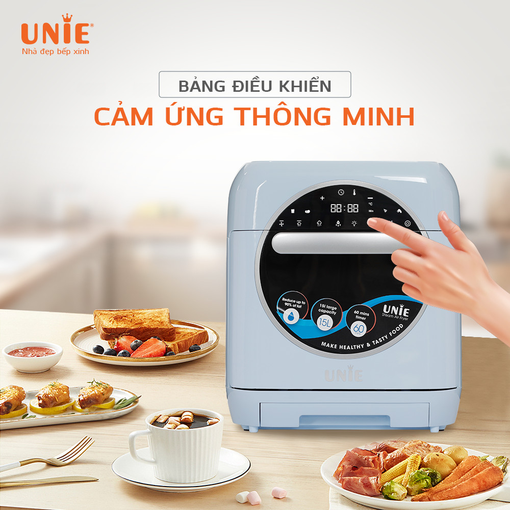 Nồi Chiên Hơi Nước Unie STEAM COLOR Tiêu Chuẩn Đức Công Suất 1635W Dung Tích 15L- Hàng Chính Hãng