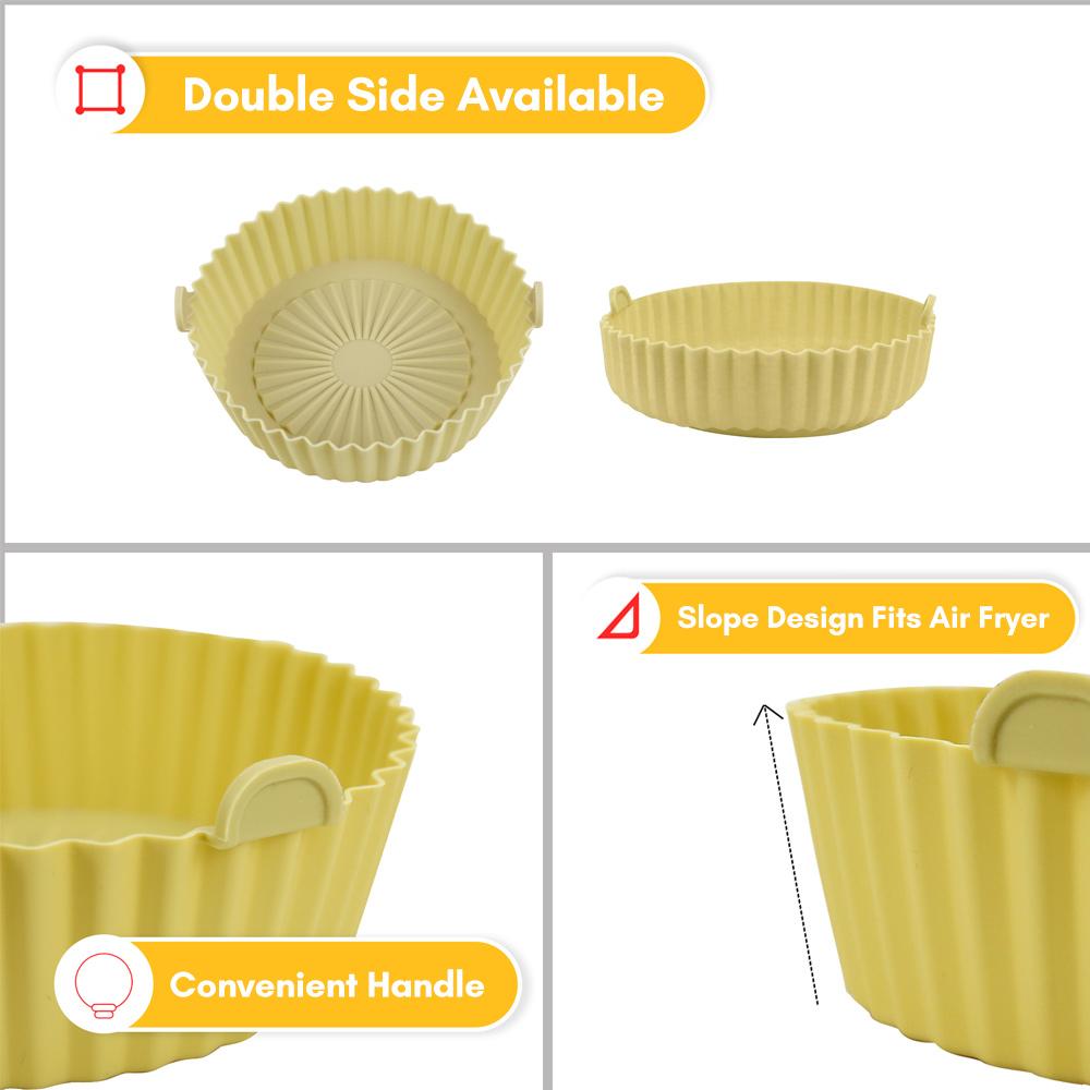 Tấm Lót Silicone Tròn Cho Nồi Chiên Không Dầu Có Thể Tái Sử Dụng Dễ Dàng Làm Sạch