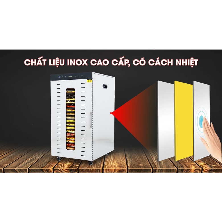 Máy sấy hoa quả 2 lớp 24 khay SS-24H (bảng điện tử) NEWSUN - Hàng chính hãng