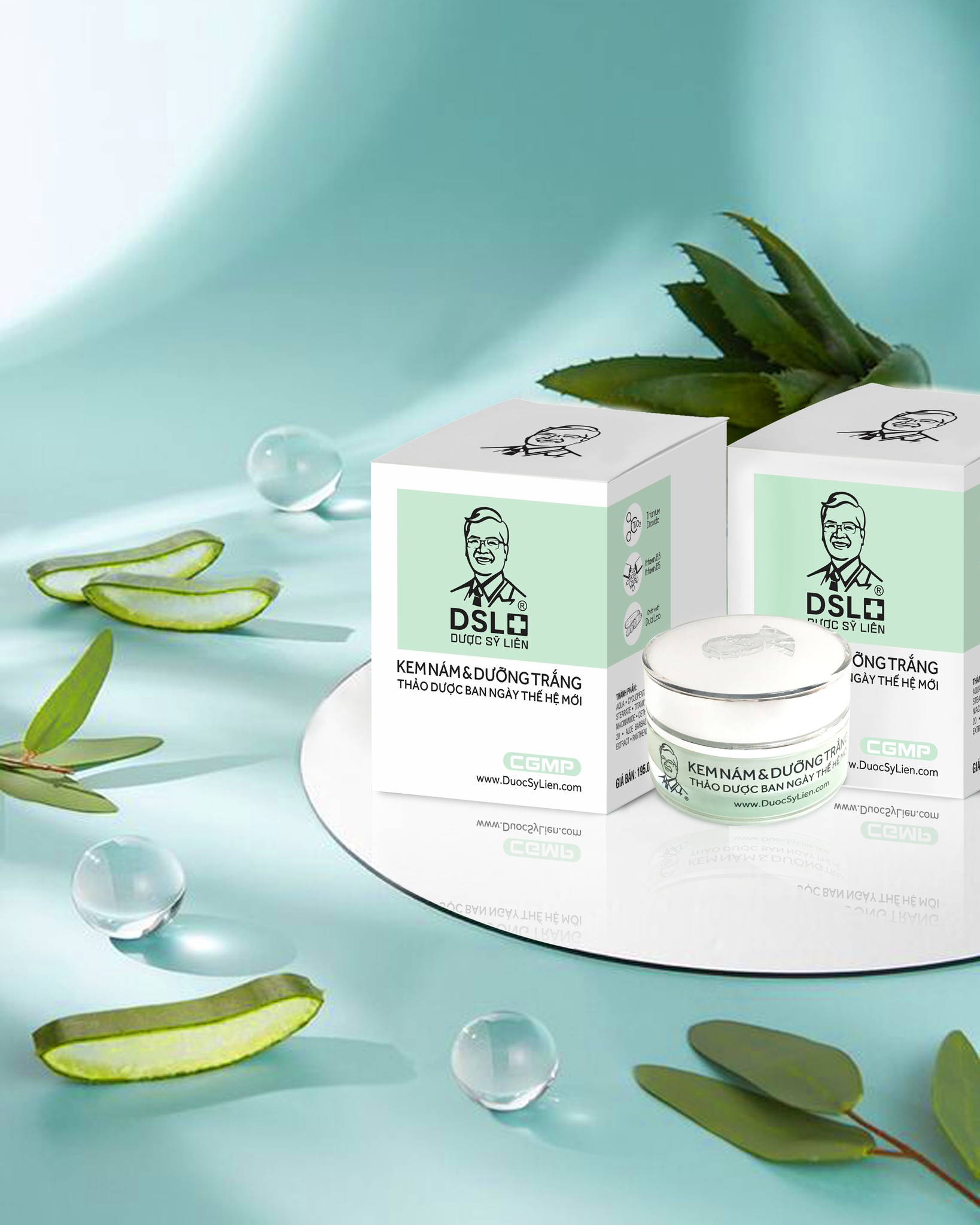 Kem nám &amp; dưỡng trắng thảo dược ban ngày thế hệ mới (12g), mờ nám, mờ vết nhăn, trẻ hóa làn da - Dược Sĩ Liên