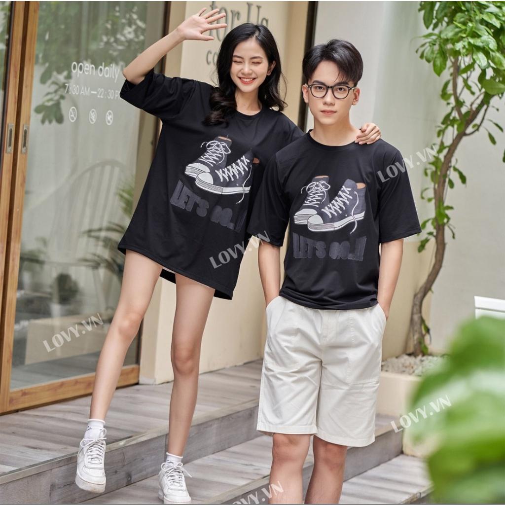 Áo đôi nam nữ thời trang thun đen unisex chất mịn đẹp Oversize