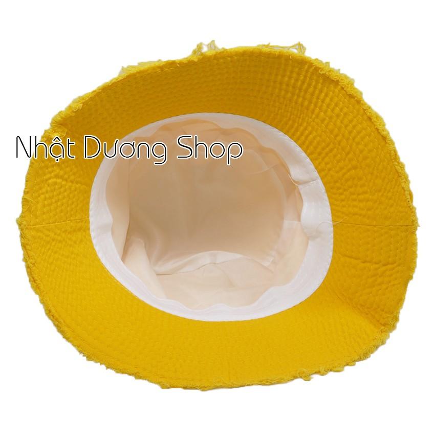 Nón Tai Bèo Viền Rách Tua Rua Xinh Xắn vải Cotton oách mềm thích hợp cho cả nam và nữ