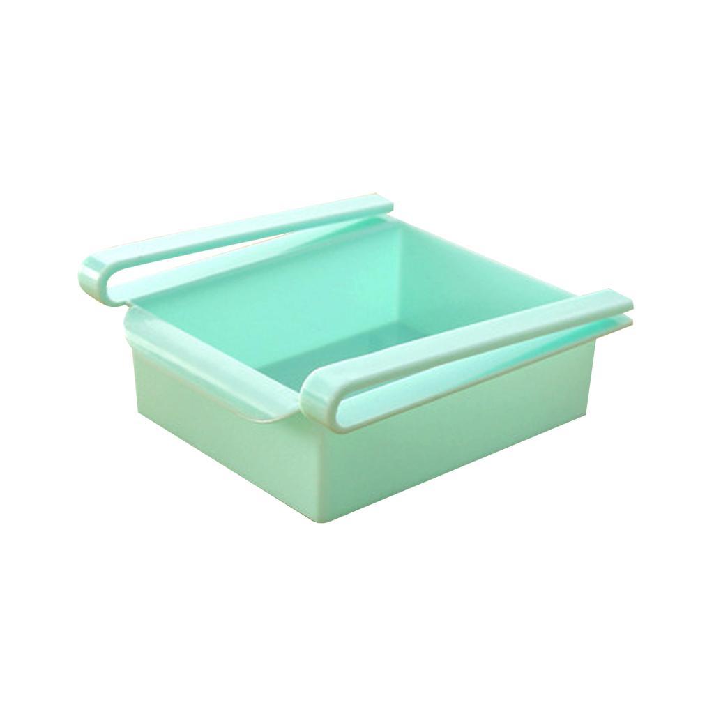 2x Fridge Table Space Saver Storage Box Food Organizer Rack Holder Pink