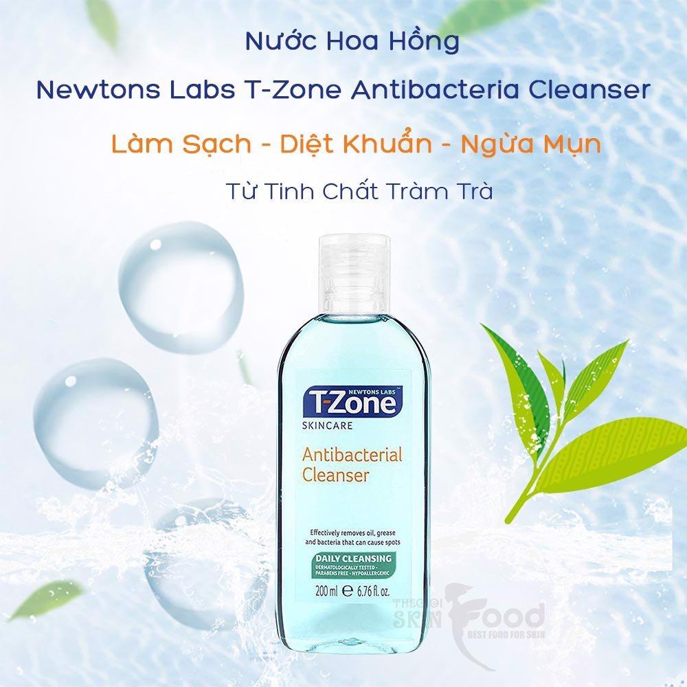 Nước Hoa Hồng Newtons Labs T-Zone Làm Sạch Diệt Khuẩn Tinh Chất Tràm Trà 200ml