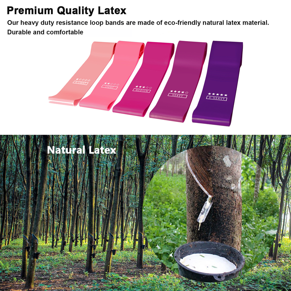 5 cái dây kháng tập thể dục, làm từ silica gel đàn hồi thân thiện với môi trường