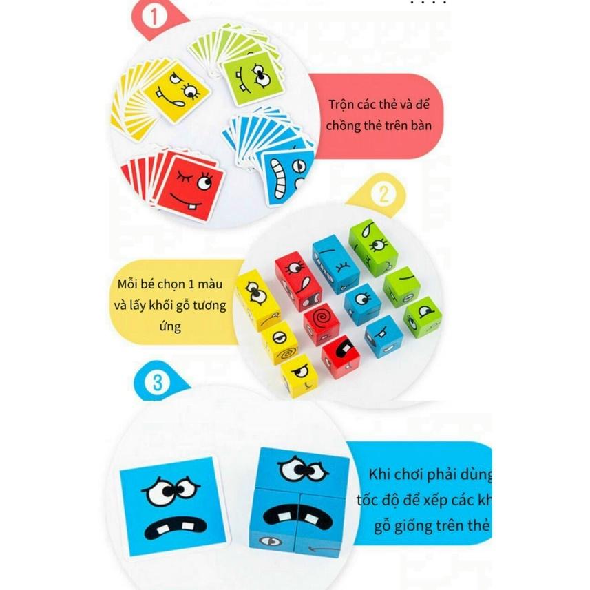 ĐỒ CHƠI RUBIK XẾP HÌNH THÔNG MINH - RUBIK THAY ĐỔI CẢM XÚC PHÁT TRIỂN TRÍ TUỆ CHO BÉ