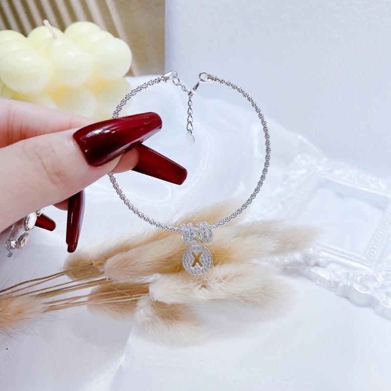 Lắc tay mix chữ , Vòng tay nữ cá tính , Phong cách riêng- Bạc Npj