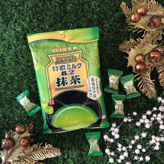 Combo 6 gói Kẹo Tokuno UHA 8.2 vị sữa trà xanh gói 80gr