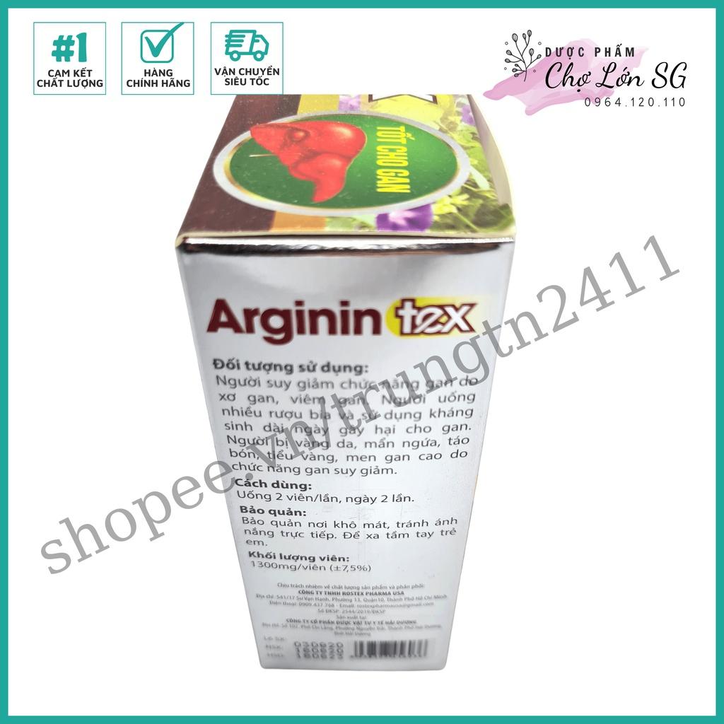 Combo 2 Hộp Viên uống mát gan ARGININ TEX giảm tổn thương gan do bia rượu - Hộp 60 viên