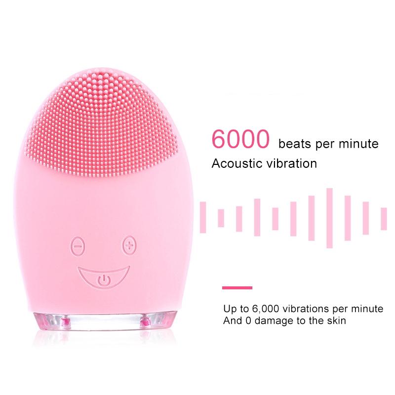 Mini Waterproof Silicone Electric Face Cleansing Brush Portable Facial Washing Machine Skin Care Massage Tool