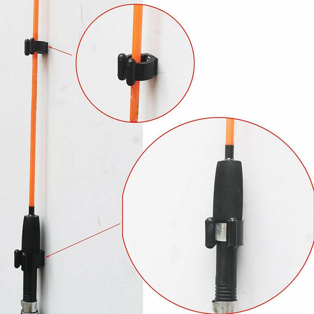 20x Pool  Fishing Rod Clips Clamps Storage Rack Billiards  Holder 17mm
