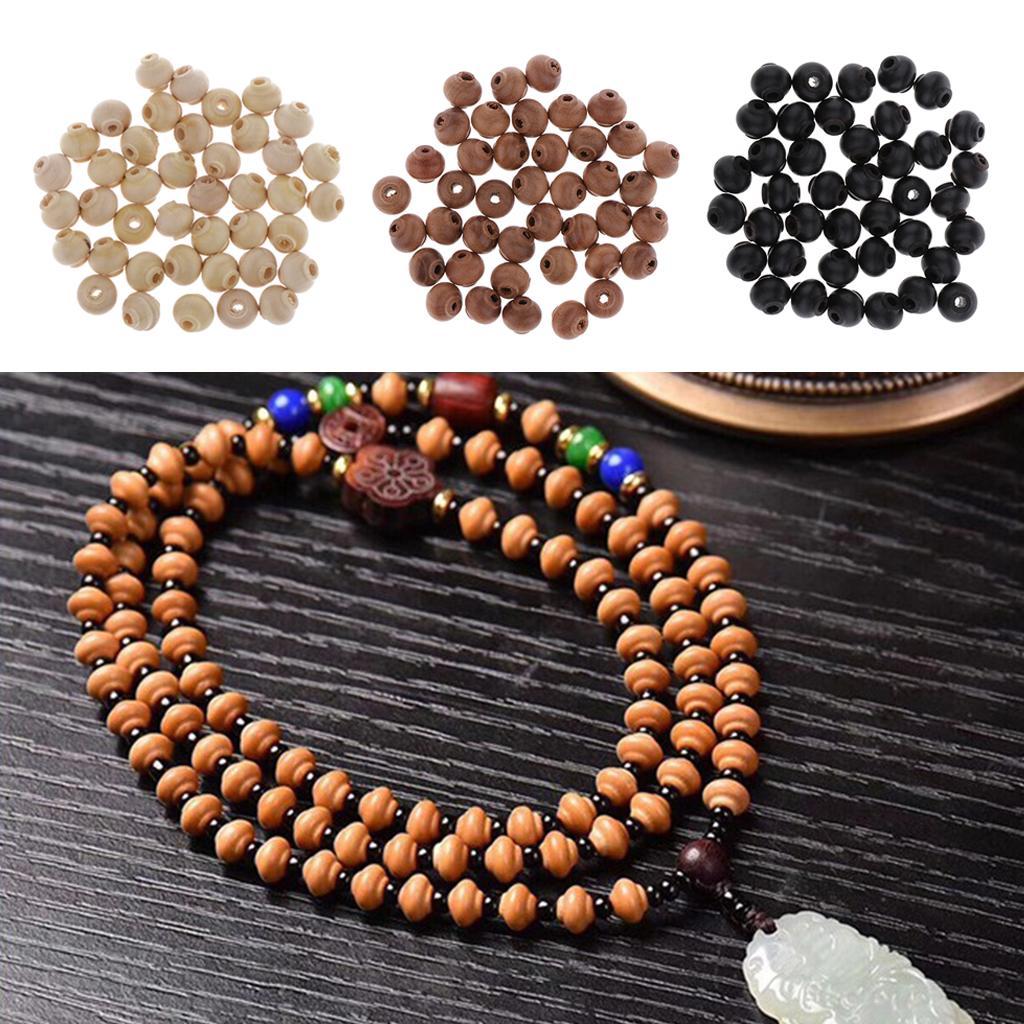 40Pcs Lantern Shape Wooden Beads for Jewelry Making, Macrame Supplies Beads, Wood Loose Beads for Bracelets & Necklace Projects