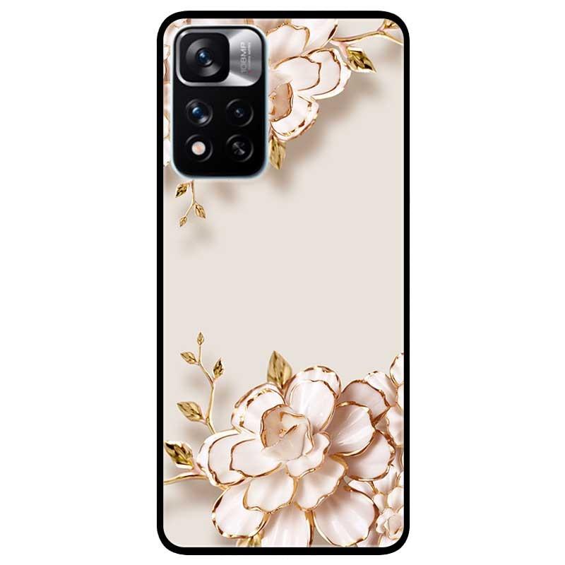 Ốp lưng dành cho Xiaomi Redmi Note 11 Pro 5G  mẫu Tranh Hoa Nền Trắng