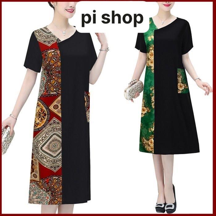 Đầm Suông Trung Niên, Đầm Hằng Ngày, Đi Tiệc Thời Trang Cho Mẹ , Bà