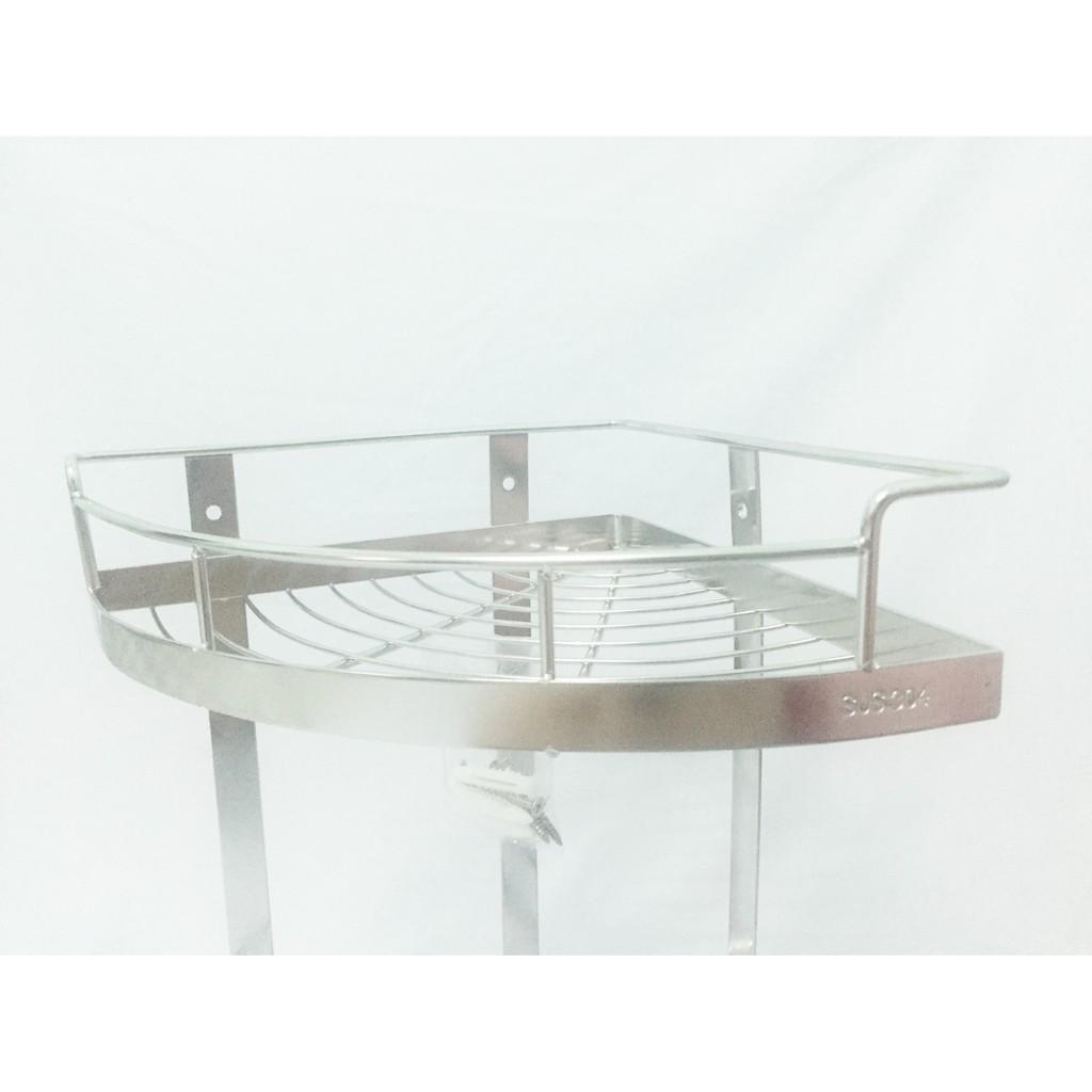 KỆ GÓC 2 TẦNG 25 CM INOX 304
