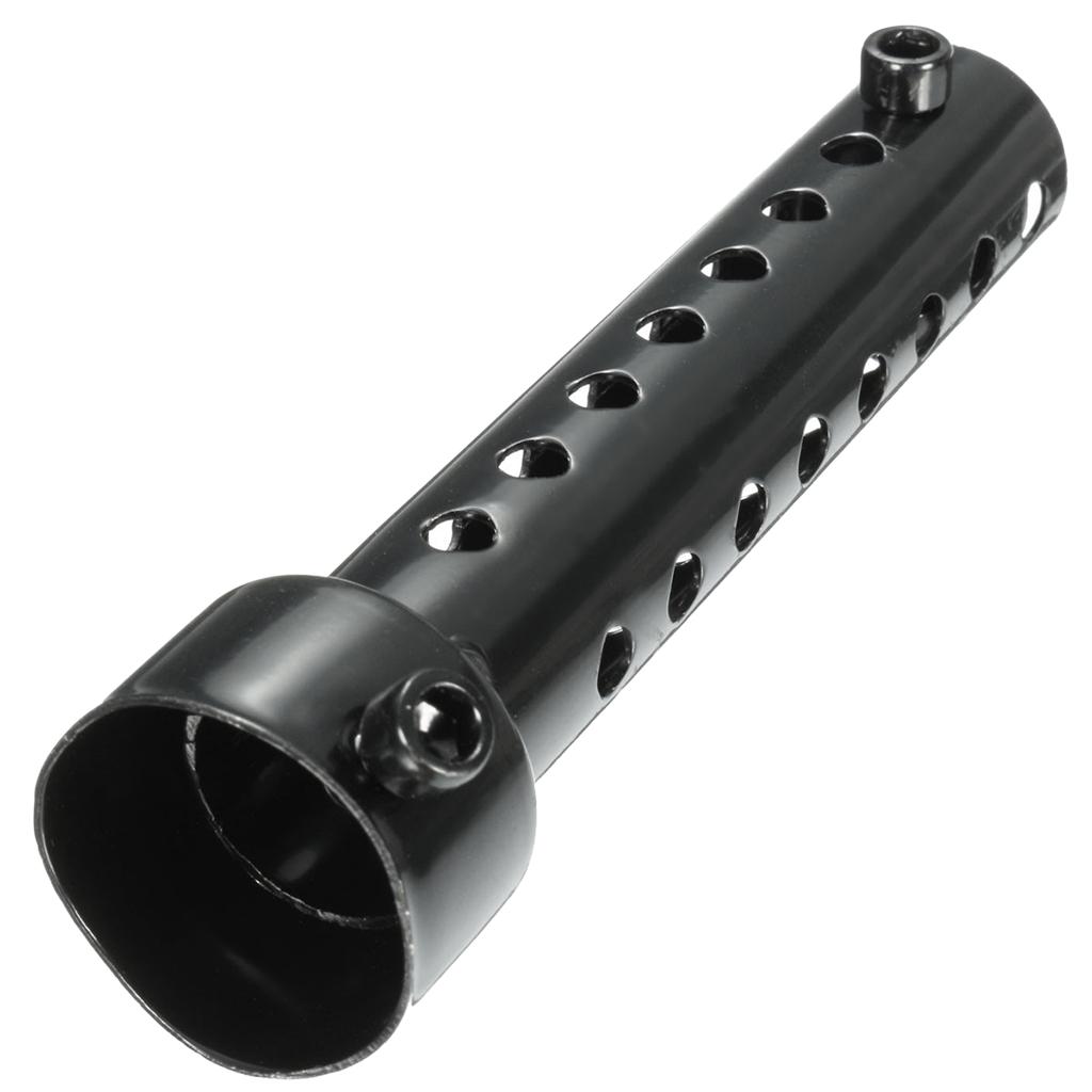 2Pieces Universal Motorcycle Exhaust Pipe Muffler Baffle Silencer Black 35mm