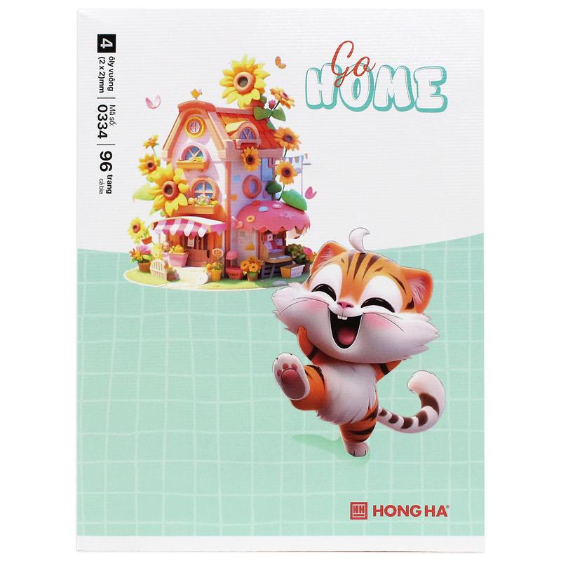 Tập Học Sinh Class Go Home - 4 Ô Ly Vuông - 96 Trang 80gsm - Hồng Hà 0334 (Mẫu Bìa Giao Ngẫu Nhiên)