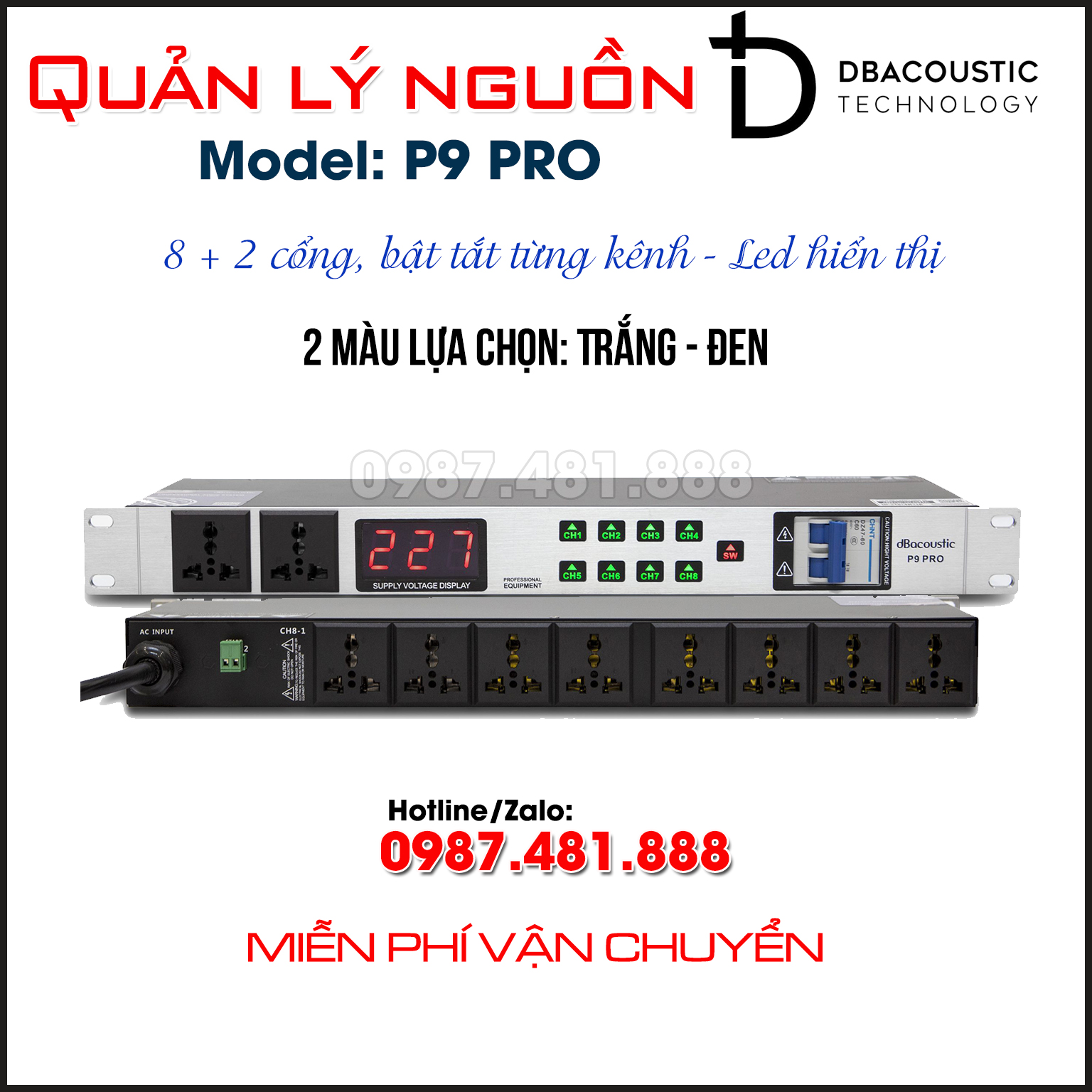 Quản lý nguồn dB acoustic P9 Pro - Hàng chính hãng