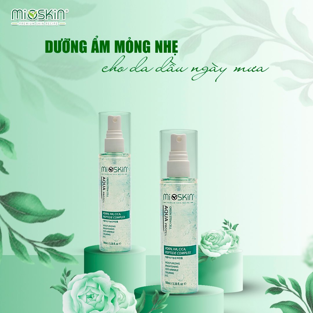 Xịt Dưỡng MIOSKIN Tế Bào Gốc Trẻ Hóa Làn Da 100ML HÀN QUỐC. Tặng Gel Móc Khóa 30ml