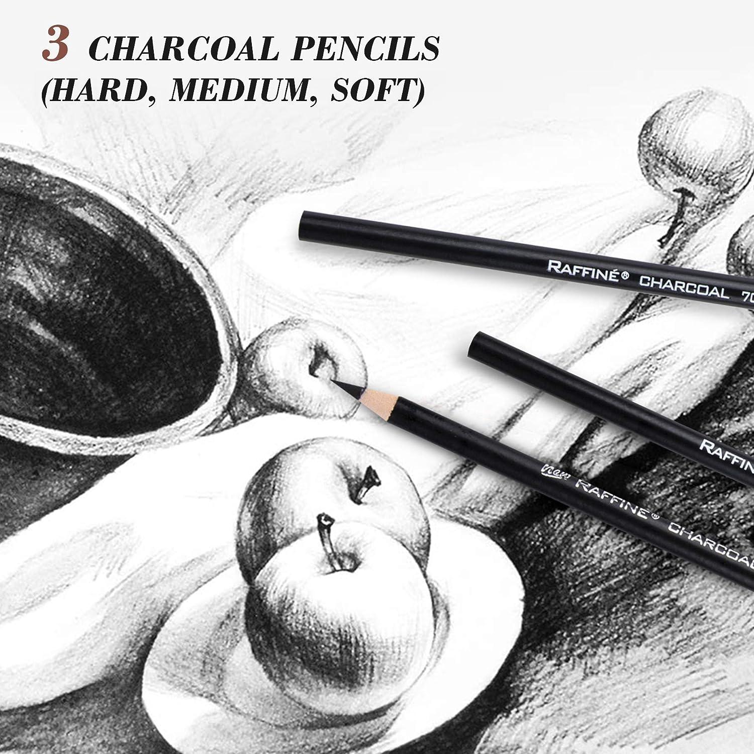 Đặt bản vẽ và phác thảo bằng bút chì, vẽ bộ dụng cụ vật liệu để vẽ, cung cấp nghệ thuật với bản phác thảo / bút chì bằng bút chì Graphite cho trẻ em trưởng thành của trẻ em, 29 mảnh