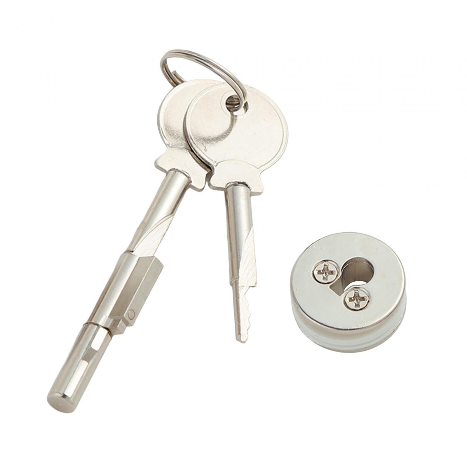 Display Cabinet Lock Easy to Install Universal Sliding Door Lock Counter Lock for Dresser Lock Refrigerator Lock Mailbox Lock