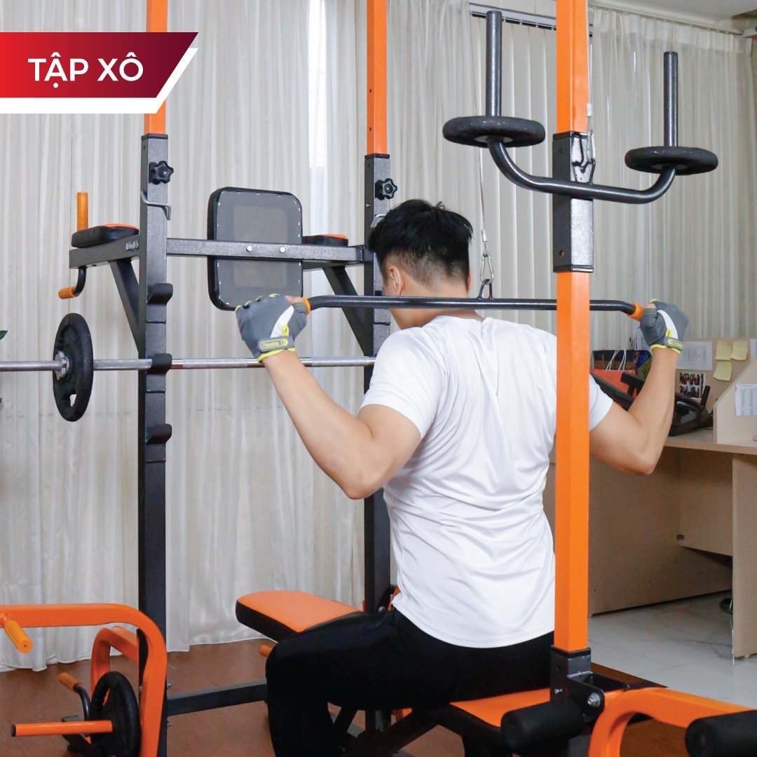 Giàn Tạ Đa Năng Zasami 8215 Có xà đơn xà kép gồm 1 đòn tạ 1m5 - Tặng kèm 1 đôi găng tay - Lựa chọn mức tạ ngẫu nhiên