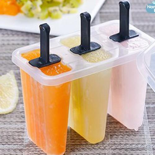 Khuôn làm kem 3 chiếc cao cấp nhựa trong xuất xứ Nhật Bản