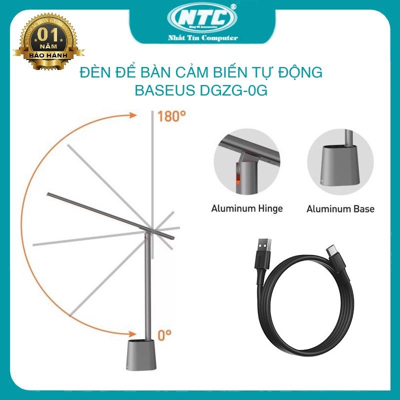 Đèn để thông minh không dây Baseus DESK LAMP DGZG-0G pin đến 2200mAh - Cảm biến ánh sáng tự động (Xám)