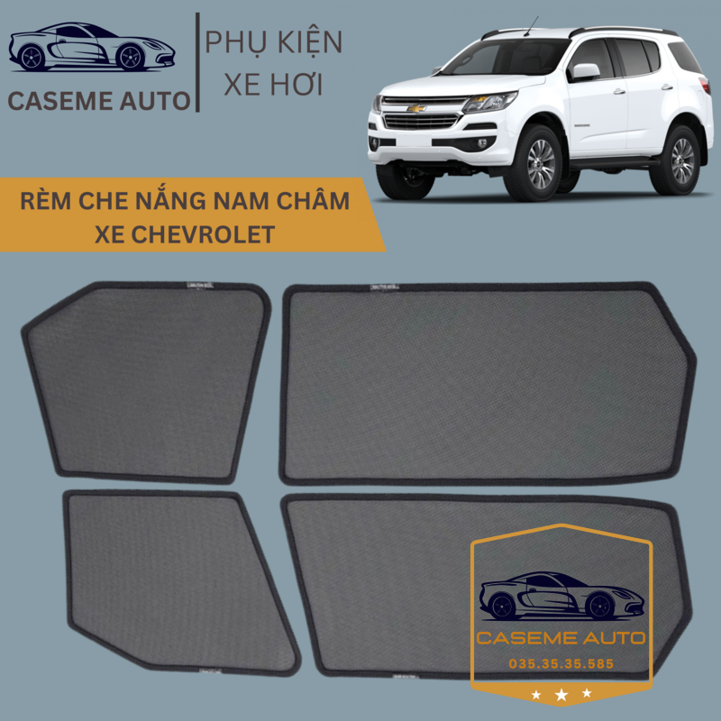 Rèm che nắng nam châm ô tô dành cho các xe hãng Chevrolet - Hàng Chính Hãng