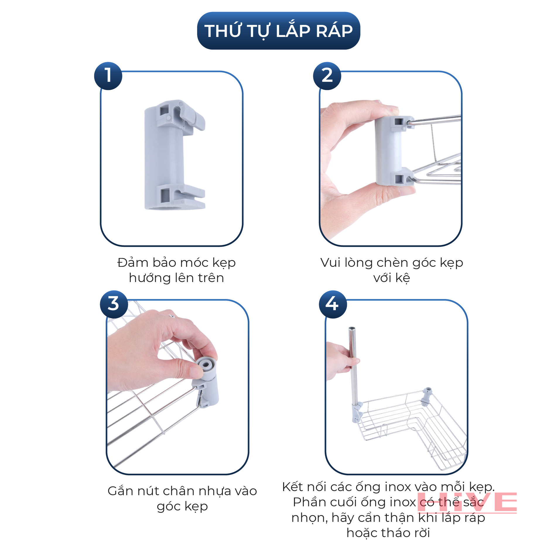 Kệ Tam Giác đa năng Inox 2/3/4 Tầng Cao Cấp