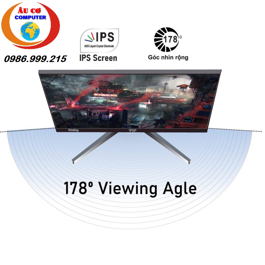 {XẢ KHO} Màn hình máy tính VSP 24 inch Full Viền , Tấm nền IPS . Độ phân giải Full HD, Tần số Quét 75HZ - Chuyên chơi game - giải trí - Hình ảnh Sắc nét dùng cho OFFICE &amp;amp; STUDIO - Hàng Chính Hãng