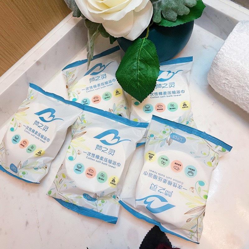 KHĂN TẮM NÉN COTTON SIÊU MỀM MỊN KHÁNG KHUẨN TỐT AN TOÀN CHO DA
