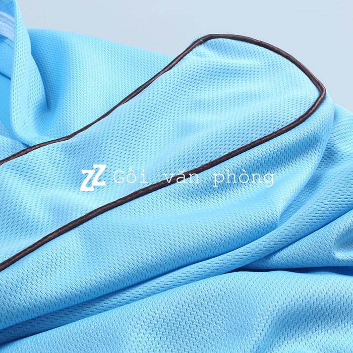 Gối ngủ chống đau vai gáy cao su non gel mát 2 lớp vỏ GDH-02